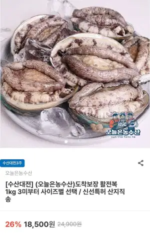 전남 활 전복 9미 (1kg)