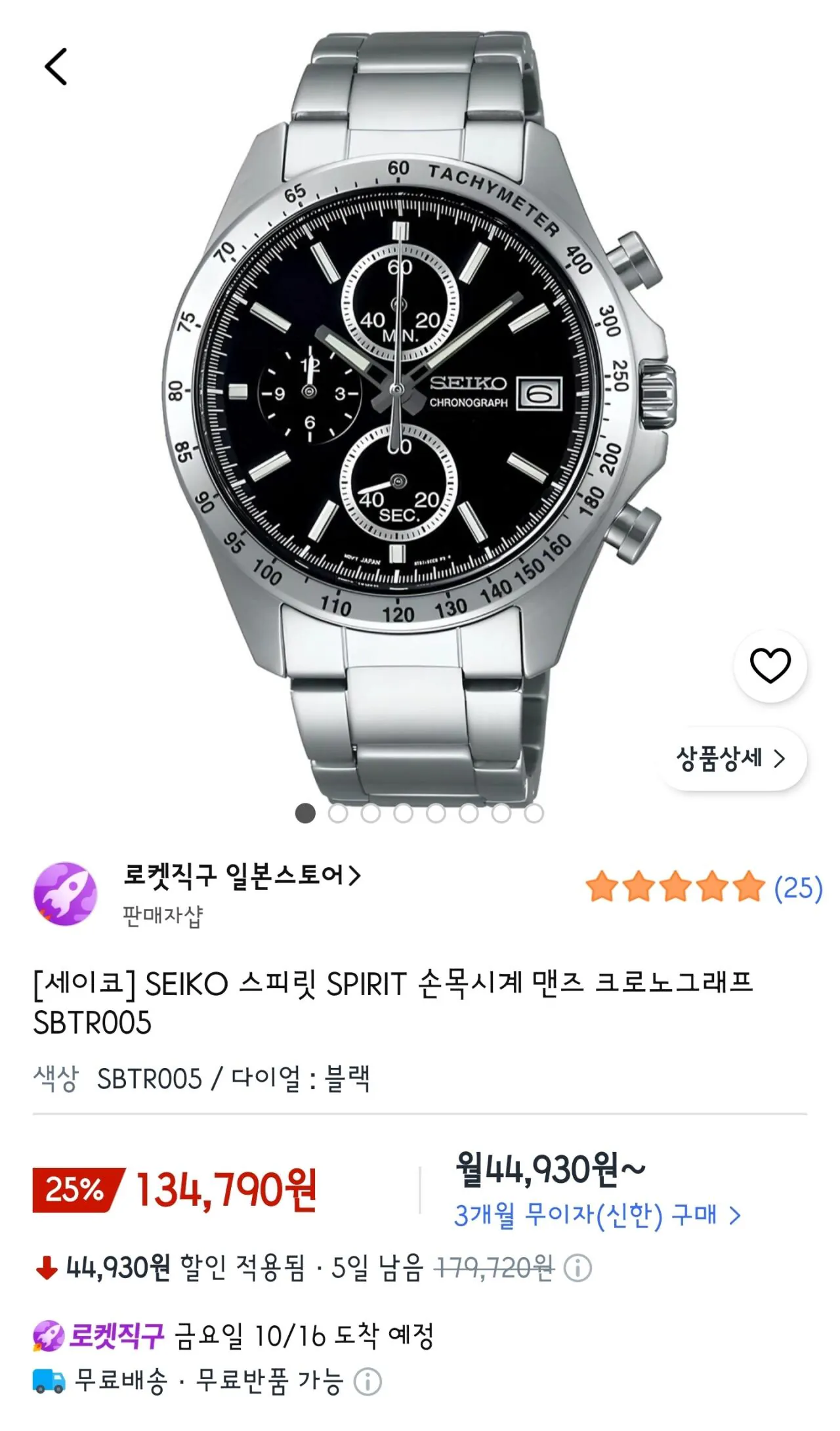 세이코 스피릿 크로노그래프 STBR005