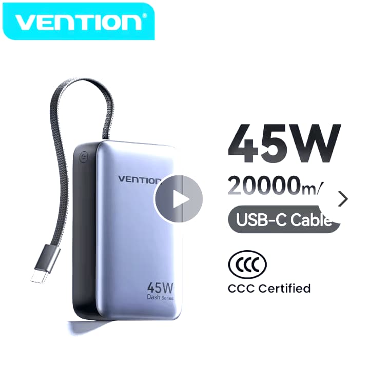 Vention벤션 CCC 45W 20000mAh 3C 보조배터리