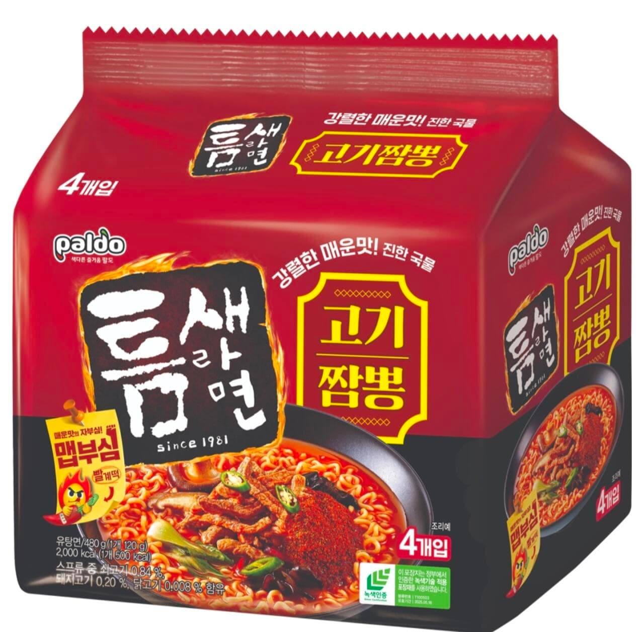 틈새라면 고기짬뽕 120g, 4개